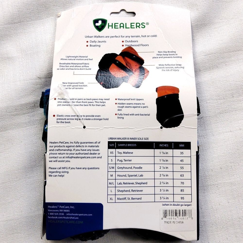 Healers Urban Walker Dog Boots S/M - Picture 6 of 9